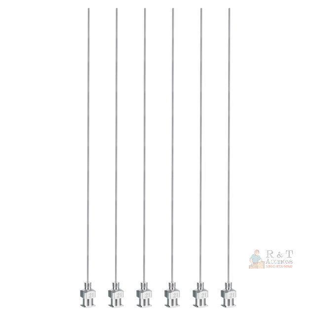 New 6 Pcs 21G 5 Inch Blunt Tip Dispensing Needle with Lure Lock for Refilling Liquid Inks Adhesives