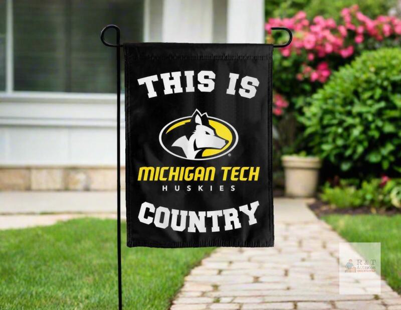 New Michigan Tech Huskies Country Double Sided Garden Flag