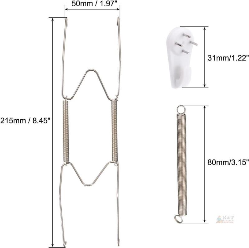 New 6Pcs Plate Hanger, 10 Inch Stainless Steel Invisible Wall Plate Hangers with 6Pcs Wall Hooks for Decorative Plates, Silver