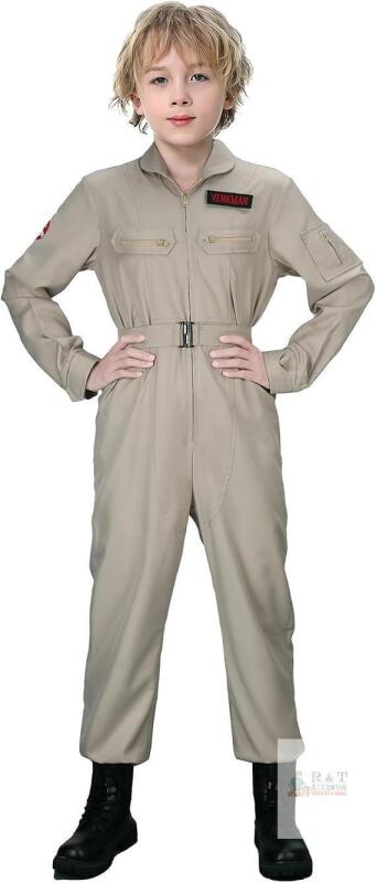 New Size 130cm LINKOM Kids Ghost Hunt Costume Child's Afterlife Movie Costume Jumpsuit