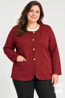 New Grace Karin Burgundy Knit Cardigan with Gold-Tone Buttons and Pockets &ndash; Women&rsquo;s 2XL