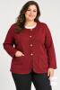 New Grace Karin Burgundy Knit Cardigan with Gold-Tone Buttons and Pockets &ndash; Women&rsquo;s 2XL