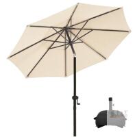 NEW wikiwiki 9FT Patio/Market Umbrella with Sandbag Base, Beige