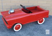 Vintage Child's Metal Peddle Car . Working