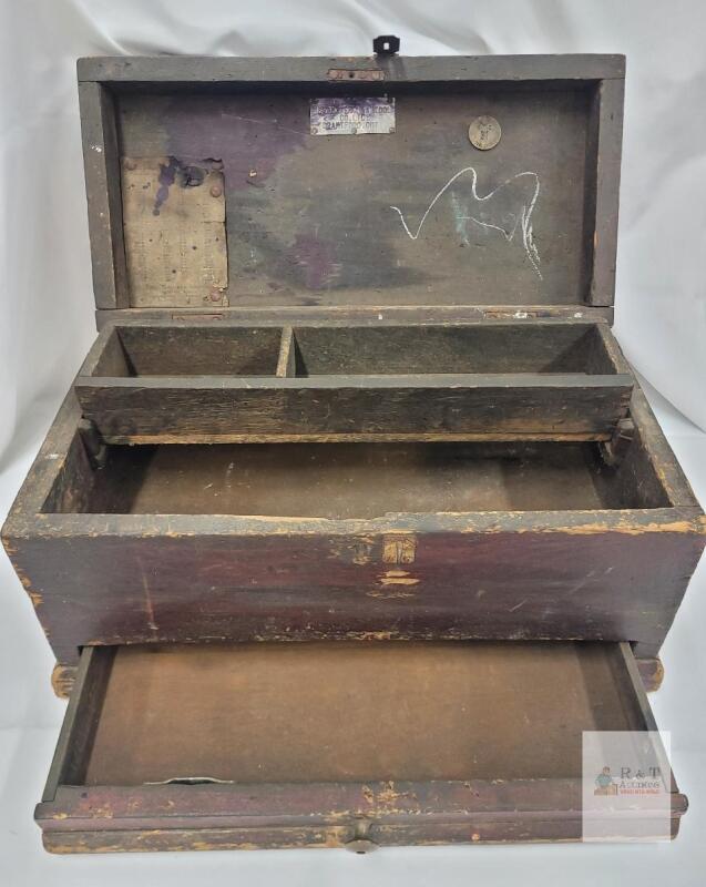 w/Drawer Lock Mechanism in Chest . Measures 21"&times;10.5"&times;10.5"