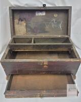 w/Drawer Lock Mechanism in Chest . Measures 21"&times;10.5"&times;10.5"