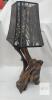 Driftwood Base & Metal Shade Lamp , 25" Tall . Needs to be rewired . - 4