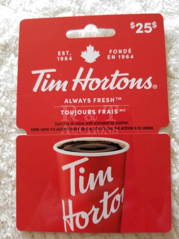 $25 TIM HORTONS GIFT CARD