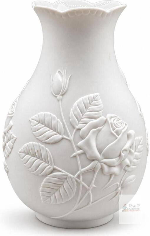 Kaiser West Germany White Bisque Porcelain Rose Vase