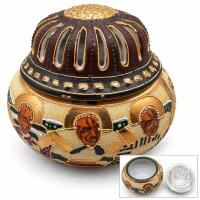 Ornate Ceramic Potpourri Jar with Pierced Lid