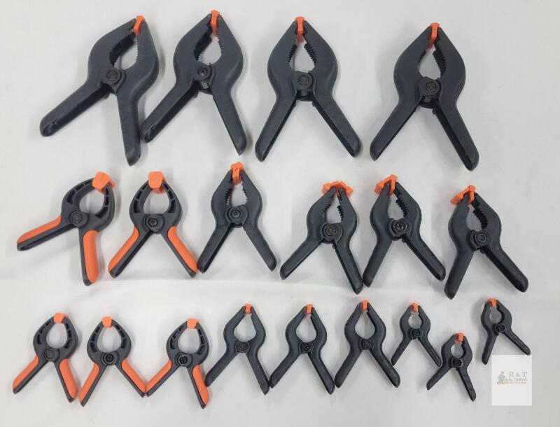 Hyper Tough 16-Piece Assorted Spring Clamp Set with Various Sizes