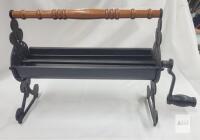 Steel Metal Newspaper Log Roller . Measures 17" Long