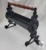 Steel Metal Newspaper Log Roller . Measures 17" Long - 2