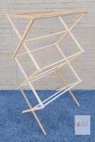 Wooden Foldable Dry Rack . Measures 20"&times;29.5"&times;55"