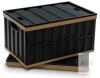 NEW Citylife 64L Collapsible Storage Bins with Lids, 23.3"x15.3"x12", Set of 2, Stackable, Black/Brown
