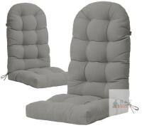 NEW YEFU 2-Pack High Back Patio Chair Cushions, 29.5"x19.6"x4", Light Gray, Fits Adirondack/Rocking Chair