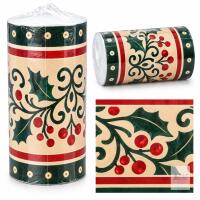 New Christmas Holly Decorative Border Roll &ndash; 4" x 196"