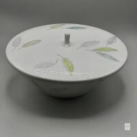 Vintage Rosenthal Lidded Serving Bowl with Noritake Lid, Mid-Century Leaf Design