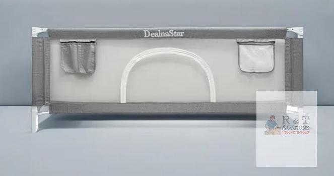 NEW DealnaStar 60" Adjustable Baby Bed Rail Guard, Fits Twin&ndash;Cal King, 28 Height Gears, Gray