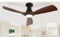 NEW Depuley 42" Flush Mount Ceiling Fan with Light, Walnut-Toned, Remote, Quiet DC Motor, Dimmable LED