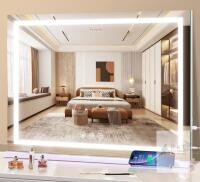 NEW Halumao 31.5" x 23.6" Vanity Mirror with LED Lights, Dimmable, Touch Control, USB Charging
