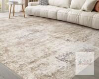 NEW Large 9x12 Washable Abstract Modern Area Rug, Non-Slip, Stain Resistant, Brown/Cream