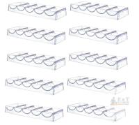 new SEETOOOGAMES Poker Chip Tray Rack 10-Pack Clear Acrylic, Holds 100 Chips per Tray, Stackable