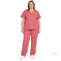 NEW NiaaHinn Medical Scrub Set, XL, Pink, 72% Polyester, 22% Rayon, 6% Spandex, 7 Pockets