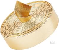 New GORGECRAFT 5 Meters 20mm Shiny Faux Leather Cord Double Sided Metallic Gold Tone