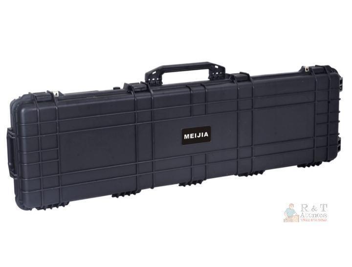 NEW MEIJIA 53" Hard Rifle Case, Black, Customizable Foam, IP67 Waterproof, Polyurethane Wheels