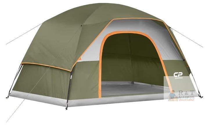 NEW CAMPROS CP 6-Person Dome Camping Tent, 11x7 ft, 72" Center Height, 2000mm Waterproof