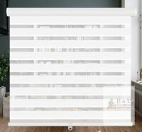 NEW LUCKUP 38"x72" Cordless Zebra Roller Shade, White, Dual Layer Sheer Light Filtering Blind