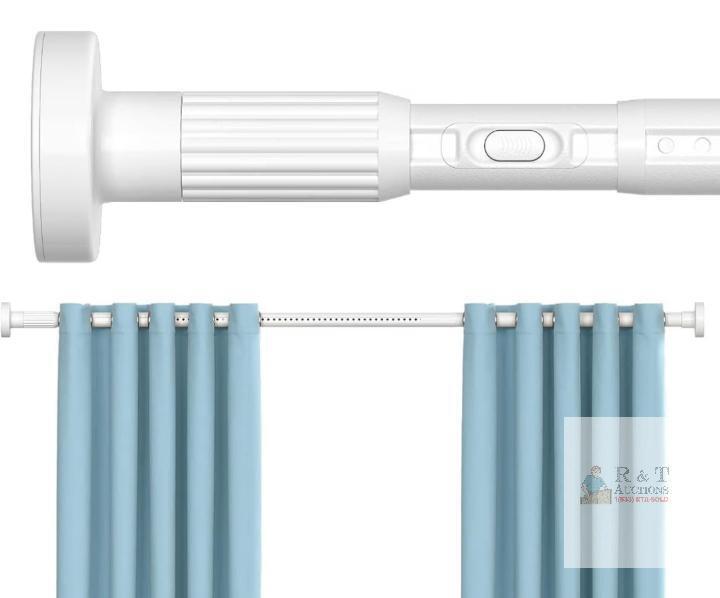 NEW MEXAU Adjustable Tension Curtain Rod 39&ndash;120" White, Non-Slip, No-Drill, 1.26" Tube Diameter