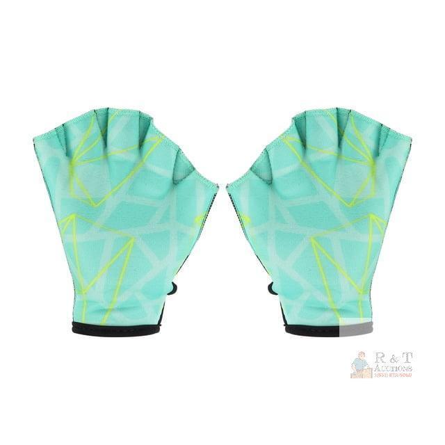 New Size Med Webbed Swimming Aquatic Gloves