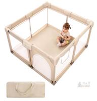 NEW Joypony Extra-Large Baby Playpen, 50x50x27 inches, Breathable Mesh, Portable with Carry Bag