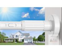 NEW MEXAU Adjustable Tension Curtain Rod, White, 40-87 Inches, Heavy Duty, Stainless Steel