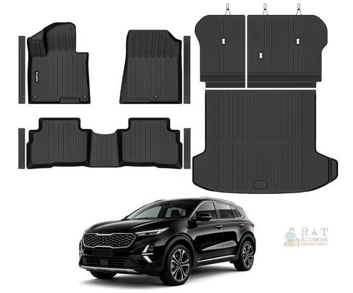 NEW Full All-Weather Floor Mats Set for 2026 Kia Sportage Hybrid, TPE Custom Fit w/Trunk & Door Sills