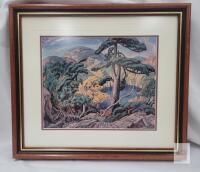 " Bright Land " by Canadian Arist Arthur Lismer Framed Print . Group of Seven . Measures 18"&times;16"