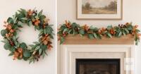 6-Foot Autumn Eucalyptus & Berry Garland- So many different ways to utilize!