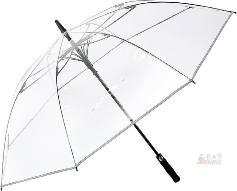 NEW G4Free 62 Inch Clear Golf Umbrella, Windproof, Auto Open, Fiberglass Frame, with Sleeve
