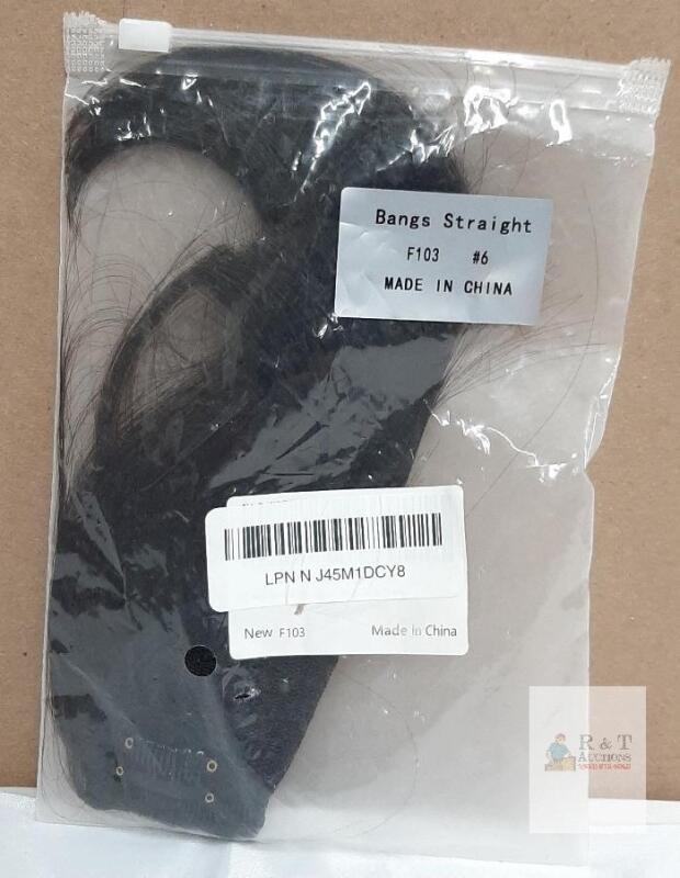 new Clip-in Hair Bangs F103, #6 Light Brown, 100% Human Hair, 6-inch Straight Style