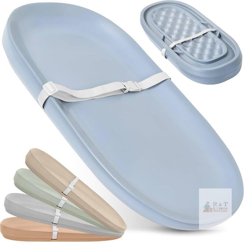 NEW Jool Baby Premium Changing Pad - Blue, Waterproof, Ergonomic Design, Safety Strap Included