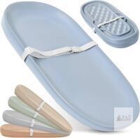 NEW Jool Baby Premium Changing Pad - Blue, Waterproof, Ergonomic Design, Safety Strap Included