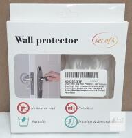 NEW Ducki Self-Adhesive Door Stop Wall Protector, Rubber Pads, 1.97" Diameter, Set of 4, White