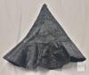 New Victorian Gothic Witch Costume Set, Size Large, Satin Jacquard, Shirt Skirt Hat, Black. First photo example may not be exactly as demonstrated - 4