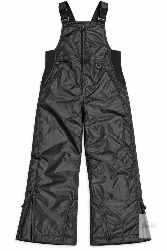 New Size SM Black Snow Bib Overalls with Adjustable Straps