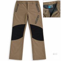 New Willit Khaki Fleece-Lined Outdoor Pants with Black Knee Panels &ndash; Size S
