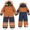 New Size 150 Children&rsquo;s Rust & Navy One-Piece Snowsuit with Fur-Trimmed Hood