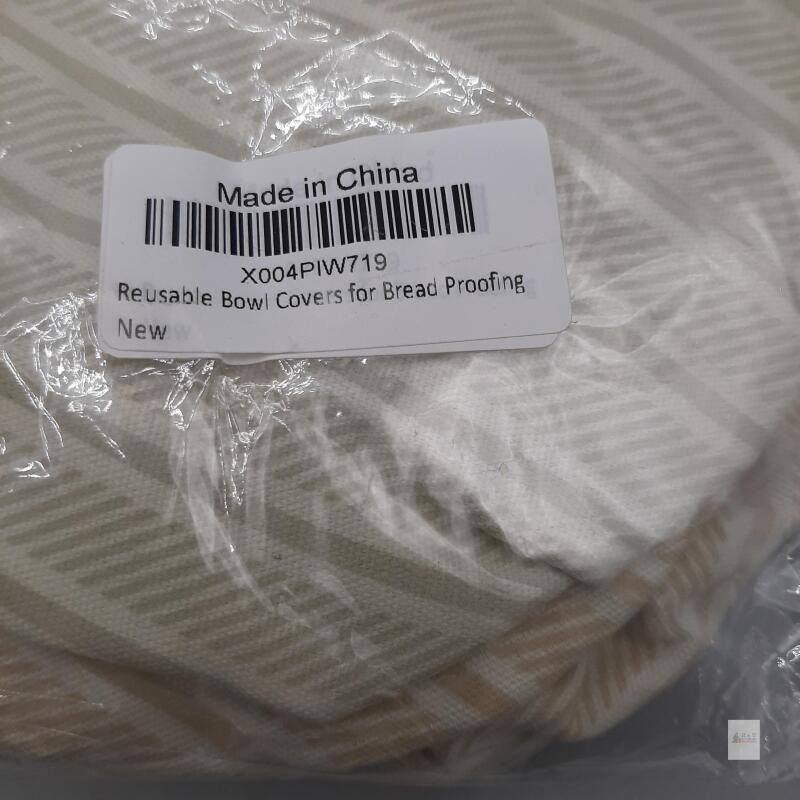 NEW Reusable Bread Proofing Bowl Covers, Beige/White Stripe, Elastic Band
