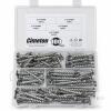 NEW Cimeton 100-Piece Silver Twisted Nail Assortment with Storage Case, 45&ndash;76 mm &ndash; New